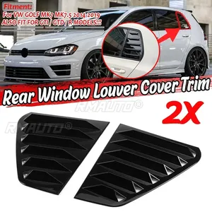 2PCS Car Rear <b>Window</b> Shutter <b>Cover</b> Trim for VW for Golf MK7 MK7.5 GTI/GTD/R 2014-2019 <b>Window</b> Louver Side Vent Trim - Product Image 1