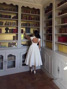 Fabricants de vêtements femmes <span class=keywords><strong>robe</strong></span> <span class=keywords><strong>longue</strong></span> 2025 printemps nouveau Style élégant dos nu taille <span class=keywords><strong>mi</strong></span>-<span class=keywords><strong>longue</strong></span> jupe sans manches <span class=keywords><strong>robe</strong></span> froncée - Product Image 6