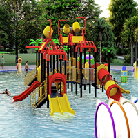 Toboggan aquatique et parc aquatique extérieur pour enfants