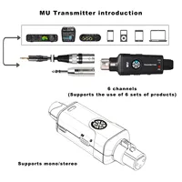 Système de monitoring intra-auriculaire sans fil 2,4 GHz, ensemble émetteur-récepteur 6 canaux à fréquence réglable avec écouteurs de monitoring et prise jack
