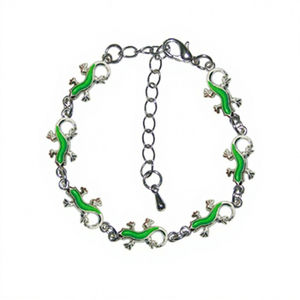 Pulsera Infantil de Metal No Tóxico con Dije de Lagarto que Cambia de Color, Ajustable, Bonito Regalo - Product Image 1