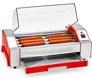 Beliebte Hot Dog Roller mit Brötchen wärmer Maschine Distributeur Automat ique de Snack Hotdog Kocher