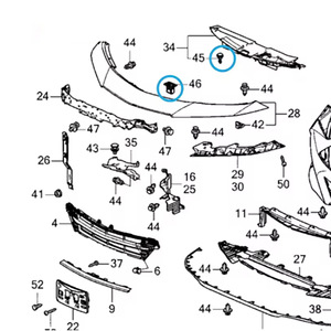 Honda Front Grille Latch <b>Clip</b> 91547-TZ5-A02 for UR-V Avancier Replacement Part - Product Image 1