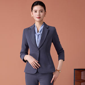 ชุดสูทผู้หญิงเกรดสูง, ฤดูใบไม้ร่วงฤดูหนาวแจ็คเก็ตสมอเรือสำหรับผู้หญิงชุดเล็กๆน้อยๆชุดอาชีวศึกษา - Product Image 4