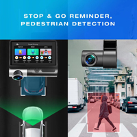 Caméra embarquée Carlover 4K avec vision nocturne, double objectif, caméras avant/arrière, écran IPS, WiFi, ADAS, surveillance du stationnement et enregistreur vidéo