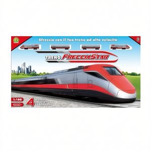Train miniature Treno FrecciaStar 1:160 avec 4 sections de voie pour enfants, jouet éducatif - Product Image 2