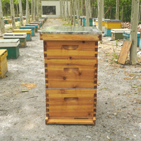 Offre Spéciale 3 couches Langstroth ruche 10 cadres ensemble complet boîte de ruche en bois enduit de cire pour la ferme apicole