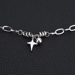 Pulsera con Colgante de Cruz de Diseño Simple y Popular, en Acero Inoxidable Plateado, Estilo Hiphop, para Hombre, Joyería de Moda - Product Image 5