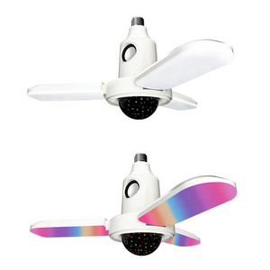 Đèn Chiếu Ban Đêm Thiên Hà Nhỏ Đầy Sao 40W Đèn LED Âm Nhạc Biến Dạng 3 Lá Đầy Màu Sắc BT Có Điều Khiển Từ Xa - Product Image 6