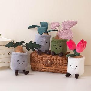 Logo personnalisé Gelée Jc Ensemble Tulipe Sansevieria Trifasciata Plante En Pot En Peluche Jouet Caladium Bicolore <span class=keywords><strong>Monstera</strong></span> Deliciosa Poupée En Peluche - Product Image 1