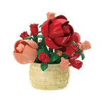 Blocs de construction de fleurs éternelles DIY |   Mini Bouquet de Plantes Bonsaï, Décoration de Bureau Créative pour Enfants et Adultes