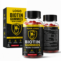 Gummies antioxydantes professionnelles pour la santé masculine, soin de la barbe et des cheveux, avec plusieurs oligo-éléments, 100 % naturelles, pour adultes