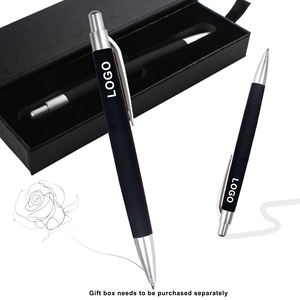 Stylo bille promotionnel personnalisé avec logo, revêtement en caoutchouc plastique, idéal pour les cadeaux d'hôtel, impression personnalisée pour entreprises - Product Image 3