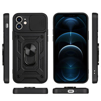Support de téléphone TPU + PC antichoc de couleur personnalisée armure étui de protection d'objectif de téléphone portable pour iPhone 12 13 14 15 16 pro max plus