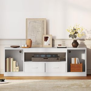 Mobili da soggiorno-Mobile <span class=keywords><strong>TV</strong></span> a 3 porte regolabile a 2 porte con centro di intrattenimento per pannello in legno <span class=keywords><strong>TV</strong></span> - Product Image 1