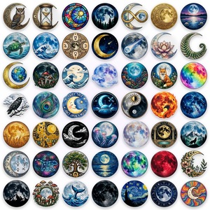 Nouveaux autocollants transparents en PET motif ciel étoilé et lune, magnifiques et non répétitifs, pour bagages et téléphones - Product Image 4