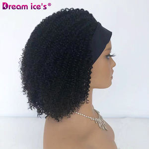 Bandeau perruque Afro crépus bouclés vendeur en gros porter et aller brésilien bouclés Semi 100 perruque de cheveux humains en gros pour la femme noire - Product Image 4