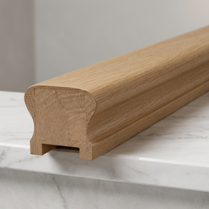 Barandilla de Madera de Roble Contemporánea para Escaleras, Perfil de Barandal Marrón Natural, para Proyectos de Interiores en Villas y Hoteles, Venta al Por Mayor - Product Image 1