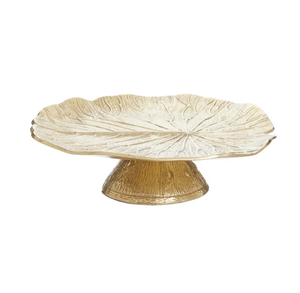 High Quality Brass <b>Cake</b> <b>Stand</b> with Leaf Designed Handmade Trendy Style Round Customized Package for Sale by Exporters - Product Image 2