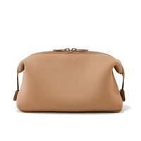 Sac de maquillage personnalisé de luxe en néoprène avec fermeture éclair, réutilisable, imperméable, léger, recyclable, grande capacité, pliable, portable