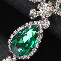 Chaîne de corps en strass, string en forme de cœur, sexy, culotte mature, bijoux, micro-string vert brillant pour femmes