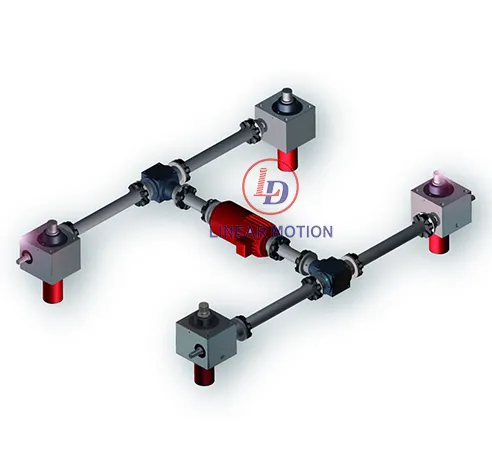 Synchronized movement multiple screw jack lift system
