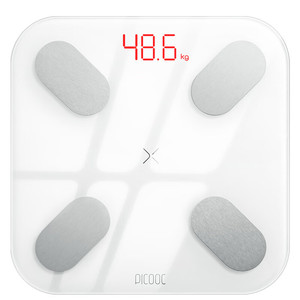 Báscula de Grasa Corporal Picooc Mini, Báscula Electrónica Inteligente con Pantalla LED, Forma Cuadrada Blanca - Product Image 1