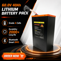 Paket Baterai Motor 60V 40Ah 72V Lifepo4 80V 80Ah 120Ah Paket Baterai Lithium dengan Smart BMS Lithium Ion Deep Cycle