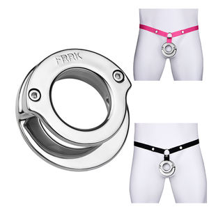 FRRK Anneau pénien en acier inoxydable pour homme Anneau pénien retardant l'éjaculation Anneau pénien Esticle Scrotum Bondage Sperme Anneaux de verrouillage Jouet sexuel pour adulte - Product Image 1
