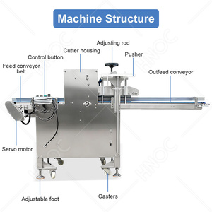 Machine à couper le pain automatique HNOC, machine à trancher le pain en tranches, machine à trancher le pain grillé à haute vitesse et en continu, boulangerie - Product Image 2