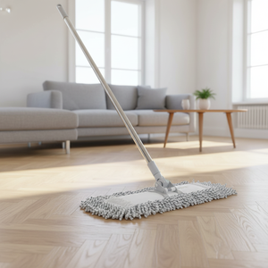 Gizmop 40 cm Dust Mop Microfibre Fabric Antibacterial Durable Reusable Sustainable Self-Wringer Stainless Steel Pole Parquet - Product Image 5