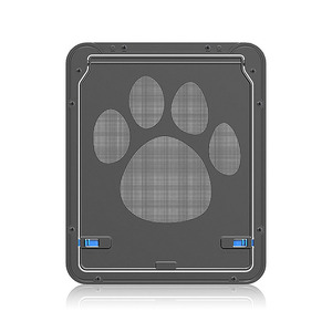 小型ペット用子犬犬と猫のドア用ペットセルフクロージングメッシュフラップドアロック可能磁気フラップスクリーンドア自動強い - Product Image 1