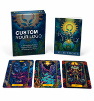 Vente chaude usine : Jeu de cartes de tarot personnalisées en papier d'art anglais avec estampage à chaud et guide, vente en gros