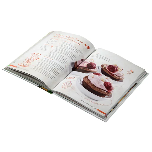 High Quality Book Printing High Quality Hardcover Cookbook New Recipe Book Magazine Printing China