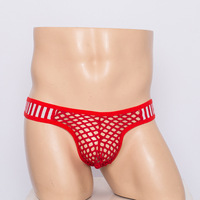 Slips résille transparents pour hommes, à rayures noires et blanches, avec ceinture élastique, vente en gros de lingerie