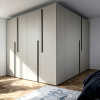 Ensemble de meubles de chambre modernes texturés tendance 2026, prêts à assembler (RTA), avec poignées longues, personnalisables OEM/ODM en usine