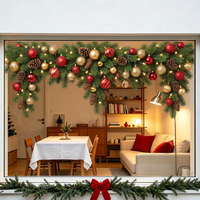 Autocollants statiques de Noël pour fenêtres, décorations de Noël réutilisables, tendance 2026 pour la décoration de la maison et des fêtes