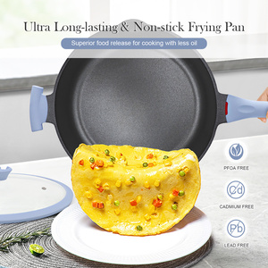 Poêle à frire multifonctionnelle personnalisable en aluminium moulé, grande taille <span class=keywords><strong>32</strong></span> <span class=keywords><strong>cm</strong></span>, revêtement antiadhésif - Product Image 2