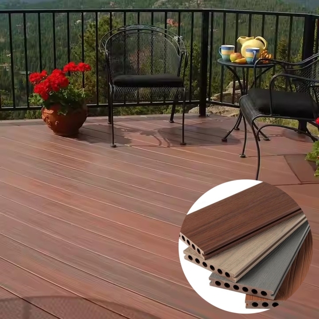 Tercel Durable WPC Decking Board Exterior Composite Co Extrusion Technology Waterproof Outdoor Decking Floor for Terrace