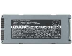 Batteria per Mindray <span class=keywords><strong>BeneHeart</strong></span> D1, <span class=keywords><strong>BeneHeart</strong></span> D2, <span class=keywords><strong>BeneHeart</strong></span> <span class=keywords><strong>D3</strong></span> 000034-00, 022-000047-00, LI24001A, LI24I001A, LI24I005A - Product Image 4