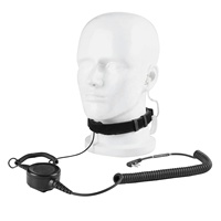 Casque de microphone à conduction osseuse à gorge haute performance pour radios bidirectionnelles