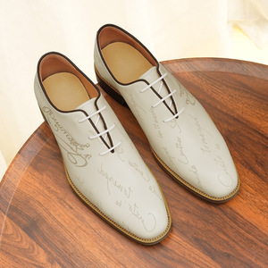 Chaussures décontractées d'automne pour hommes en cuir de cheval respirant et léger, fabriquées à la main avec une couture Goodyear, style anglais, luxueuses et faciles à enfiler - Product Image 4