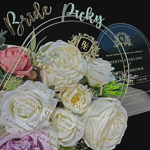 Invitation de mariage en acrylique transparent avec enveloppe noire, invitations transparentes et chaînes en vélin, sceau de cire personnalisé - Product Image 2