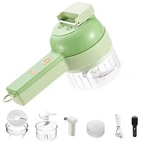 Ensemble multifonctionnel 4 en 1 Coupe-légumes électrique portable Mini trancheur et hachoir pour la cuisine Éplucheur sans fil