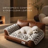 Lit pour chien en plastique toutes saisons, prêt à être expédié, amovible, lavable à la main uniquement, coussin de canapé, chaud, polyvalent, lit de couchage pour animaux de compagnie, portable