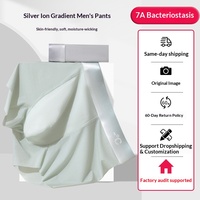 Caleçons Boxers Homme Antibactériens 7A à Ions d'Argent Dégradé, Respirants, Séchage Rapide, Haute Élasticité, Tendance, en Nylon et Coton, ODM