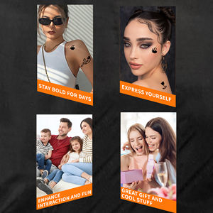 Tatuaje temporal pegatina Perfume larga duración impermeable cara cuerpo tatuajes pegatinas para mujeres y hombres - Product Image 4