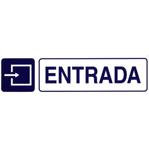 Letrero Adhesivo 250x63 mm. Entrada - Product Image 1