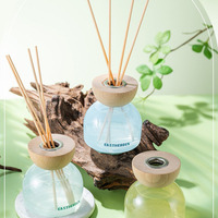 Diffuseur de parfum en rotin naturel avec couvercle en bois, diffuseur d'aromathérapie pour la maison, la salle de bain, l'hôtel, le SPA, décoration parfumée