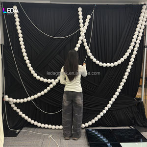 Decoración Colgante de Bolas de Espuma con Cuerda de Perlas Elegantes LEDA para Fondo de Boda - Nueva Llegada - Product Image 3